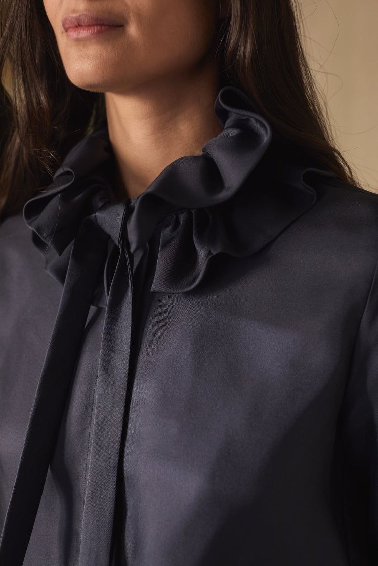 Chemise PASTEL Soie Navy