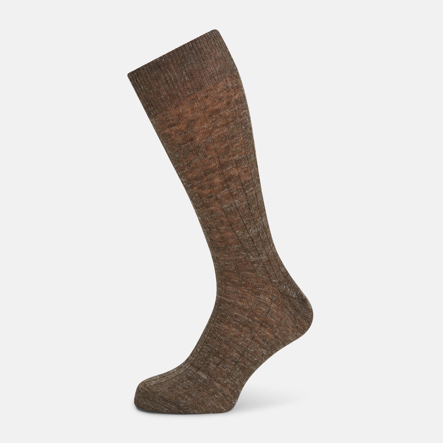Dark Chocolate Linen Mid-Length Socks