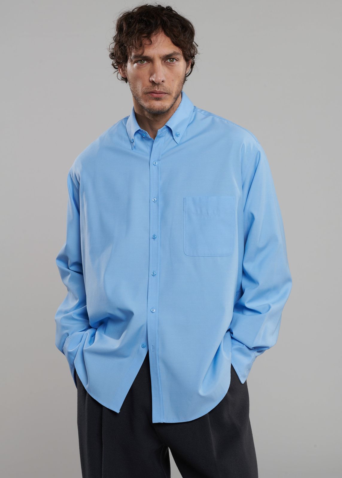 Mason Button Up Shirt - Blue