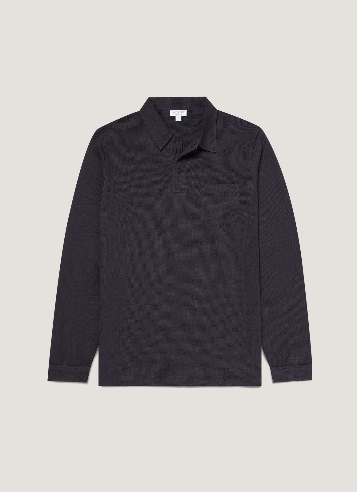 Men's Riviera Long Sleeve Polo Shirt in Navy