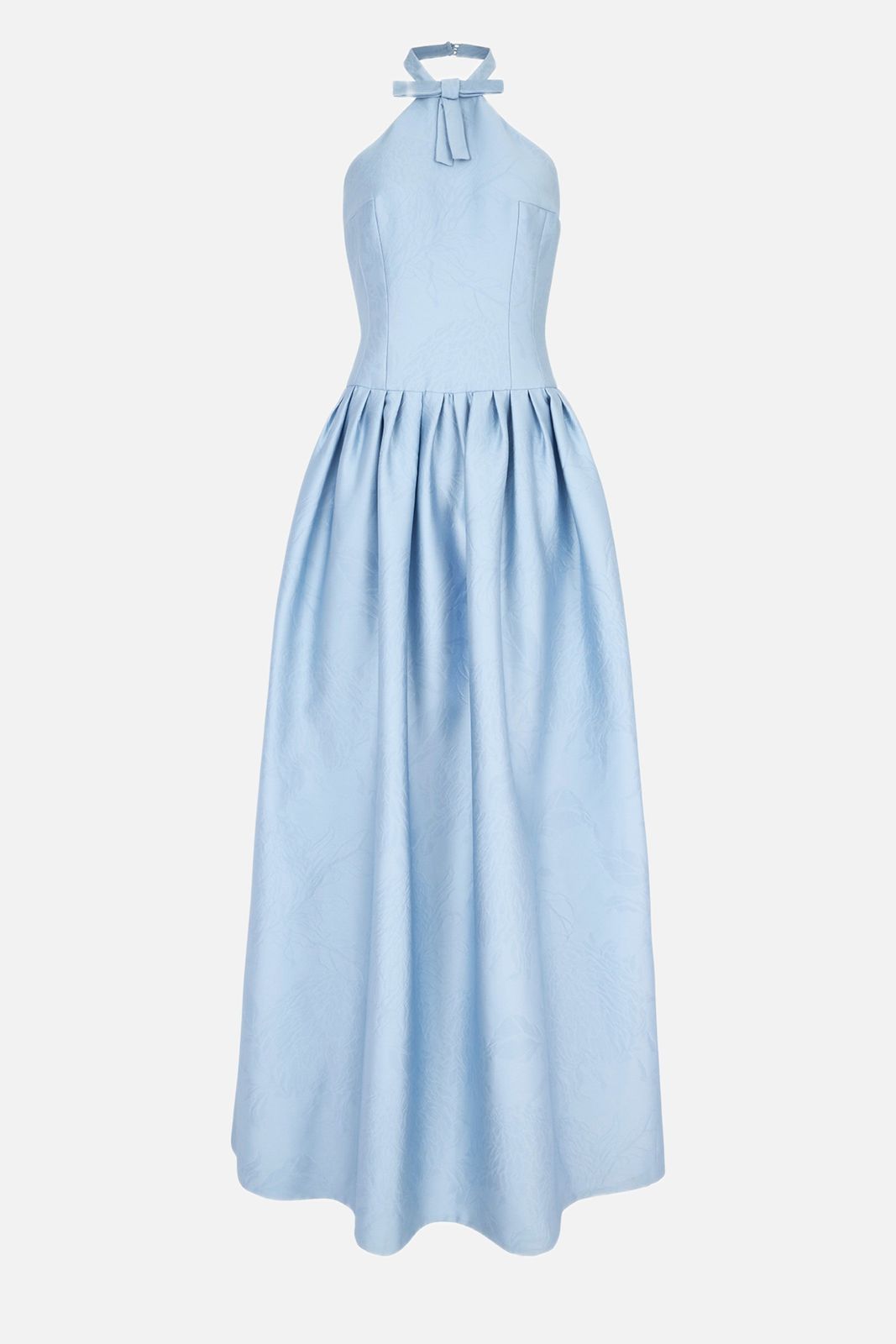 Sweeny Dress in Blue Embossed Cloque