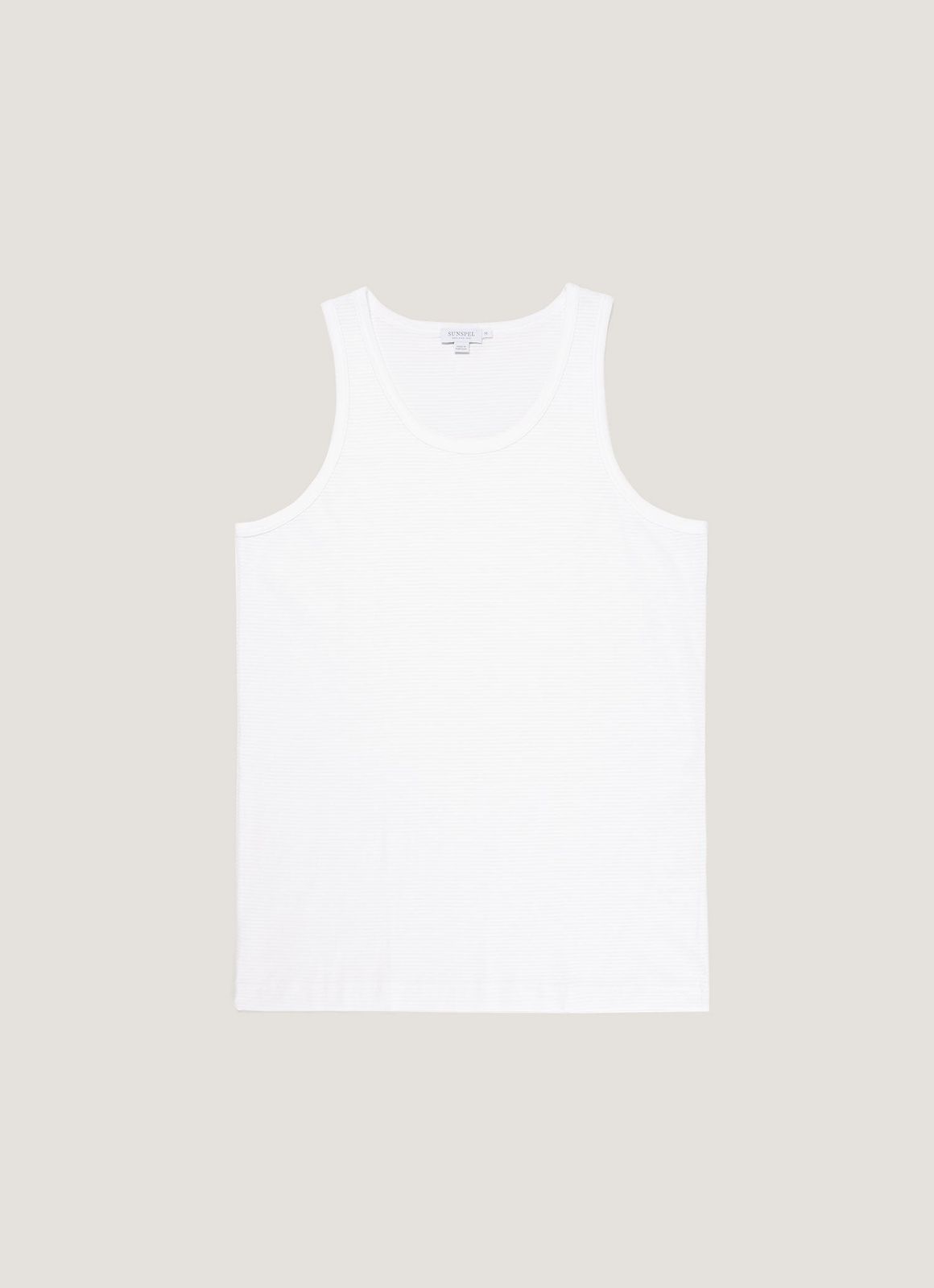 Men's Cellular Cotton Underwear Vest in White
