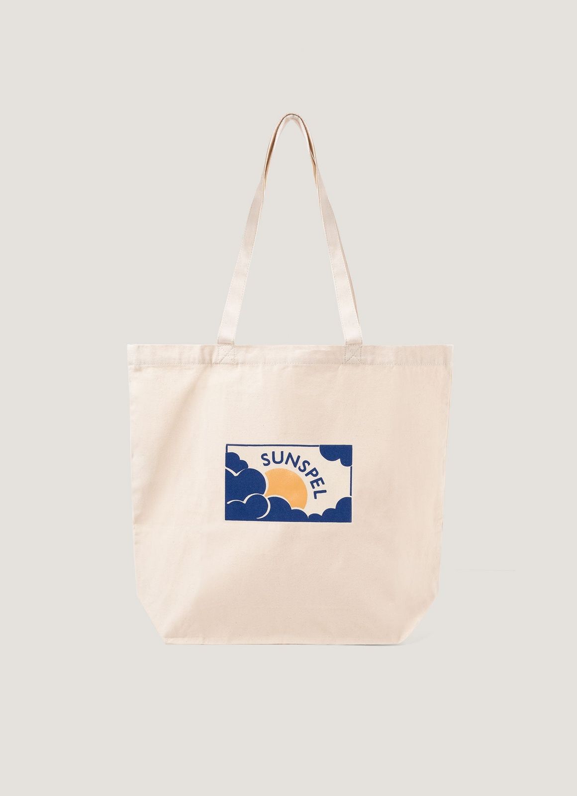 Printed Tote Bag in Ecru