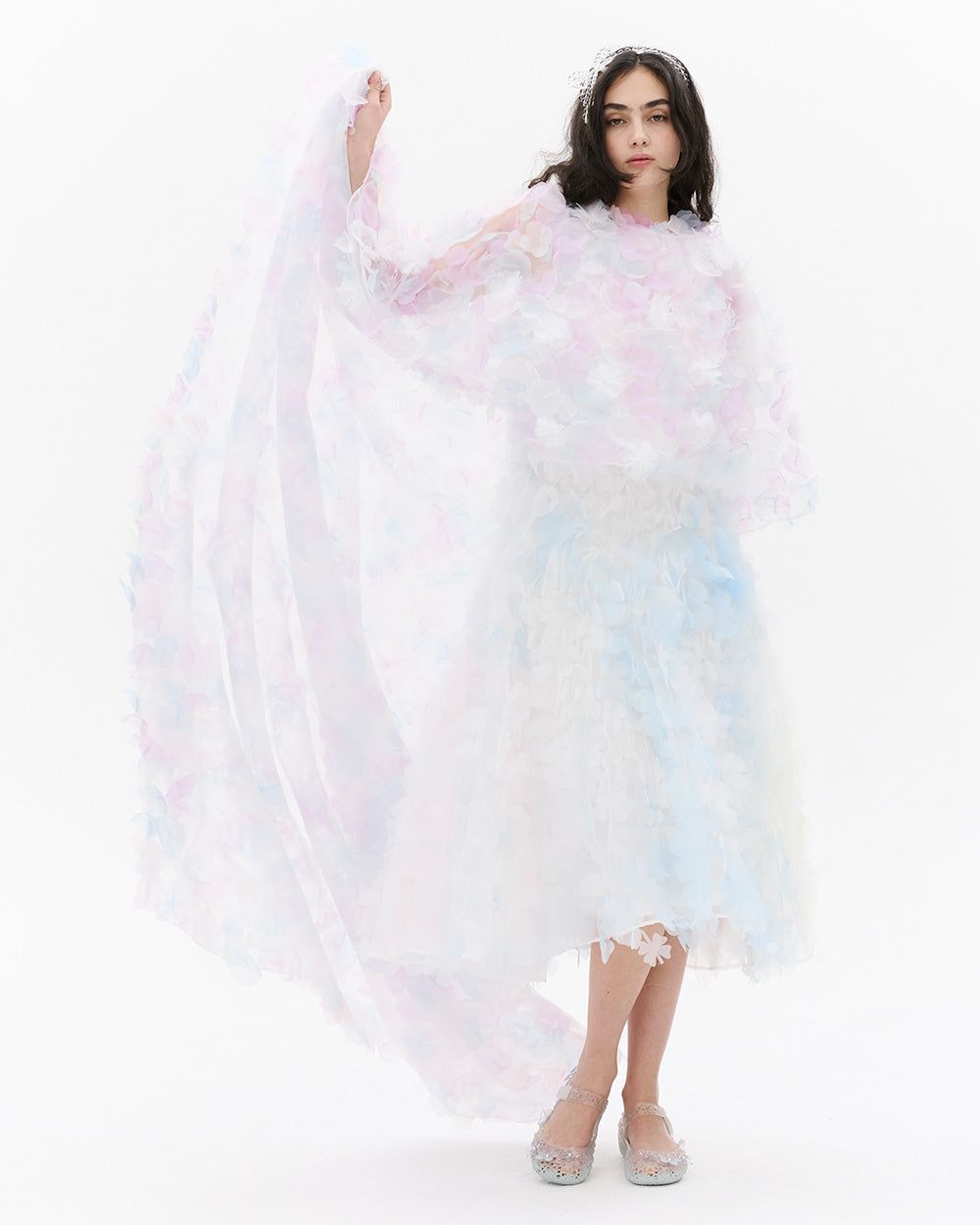 LASER-CUT BUTTERFLY MAXI CAPE