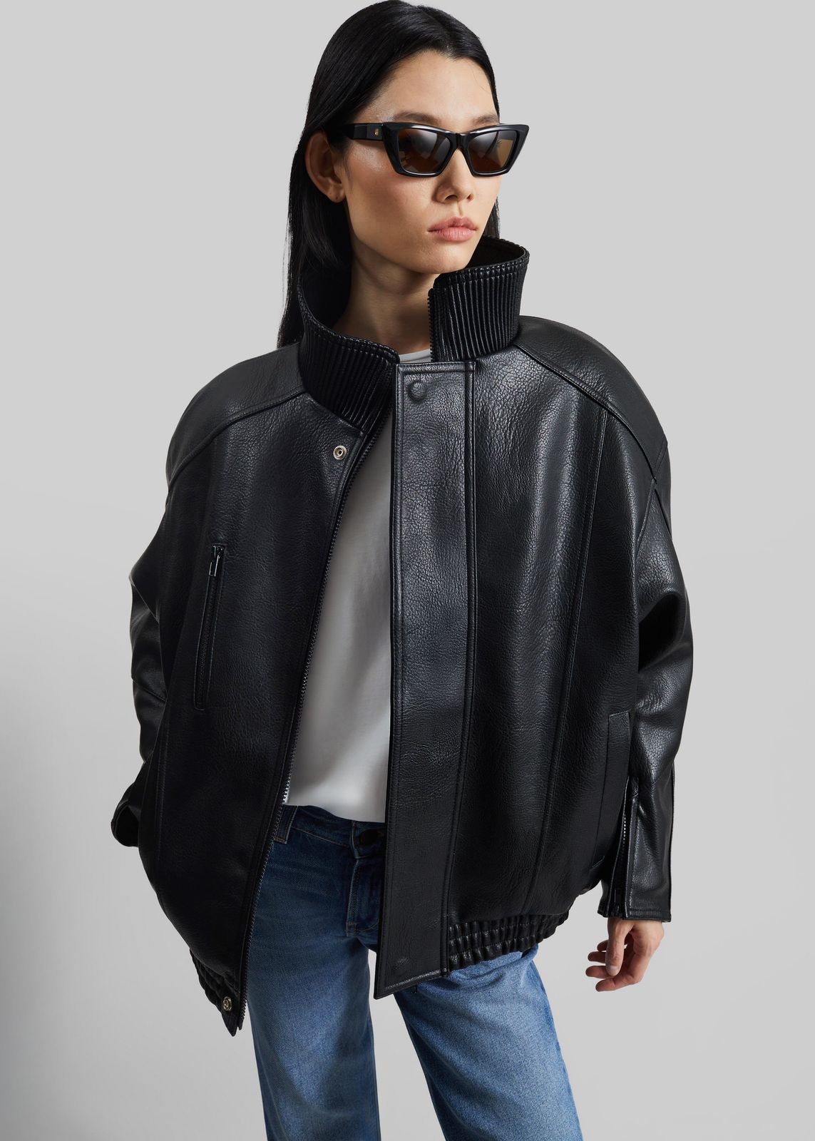 Zion Quilted Bomber Jacket - Black