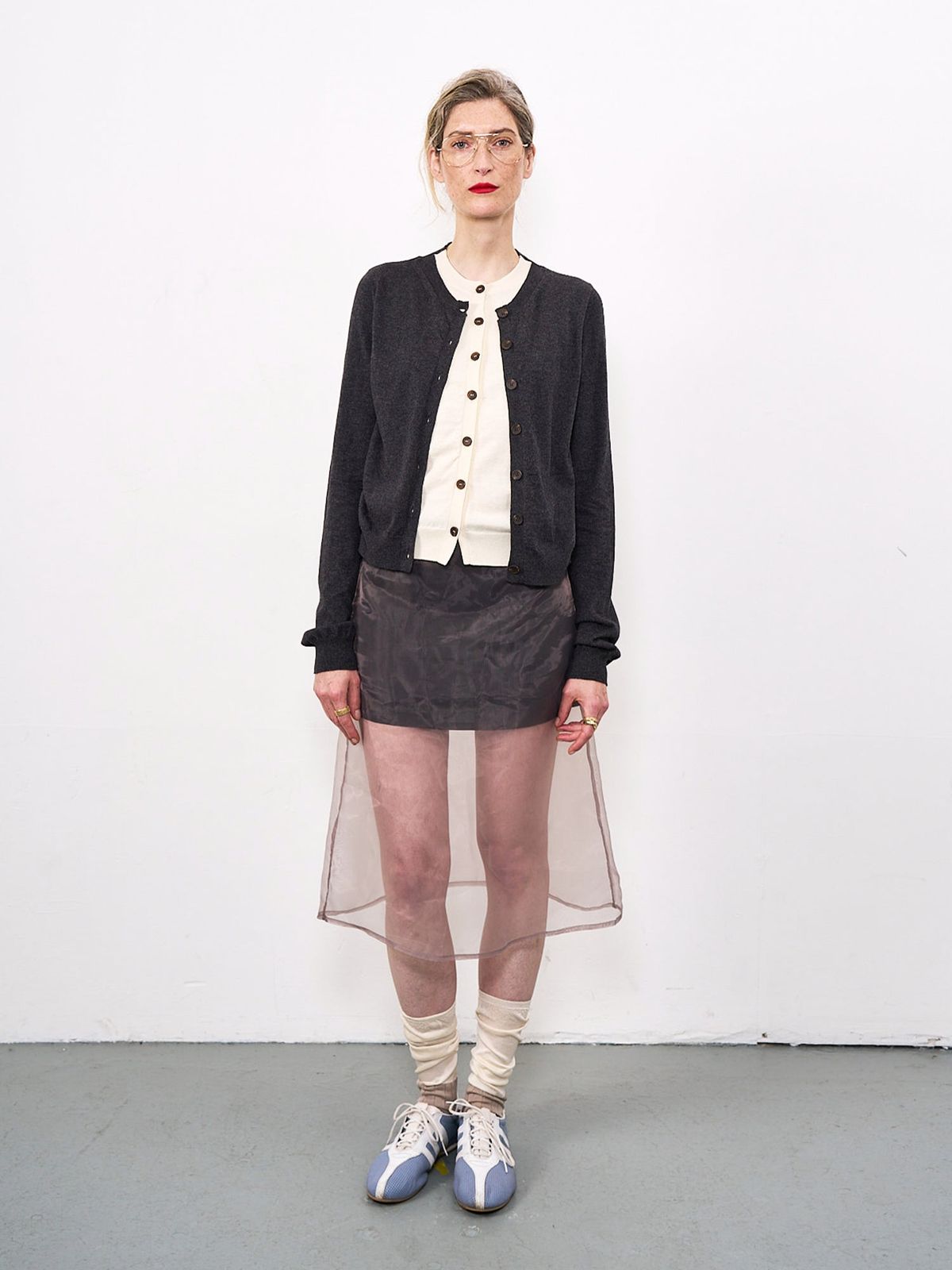 Rapha Cardigan Charcoal and Cream