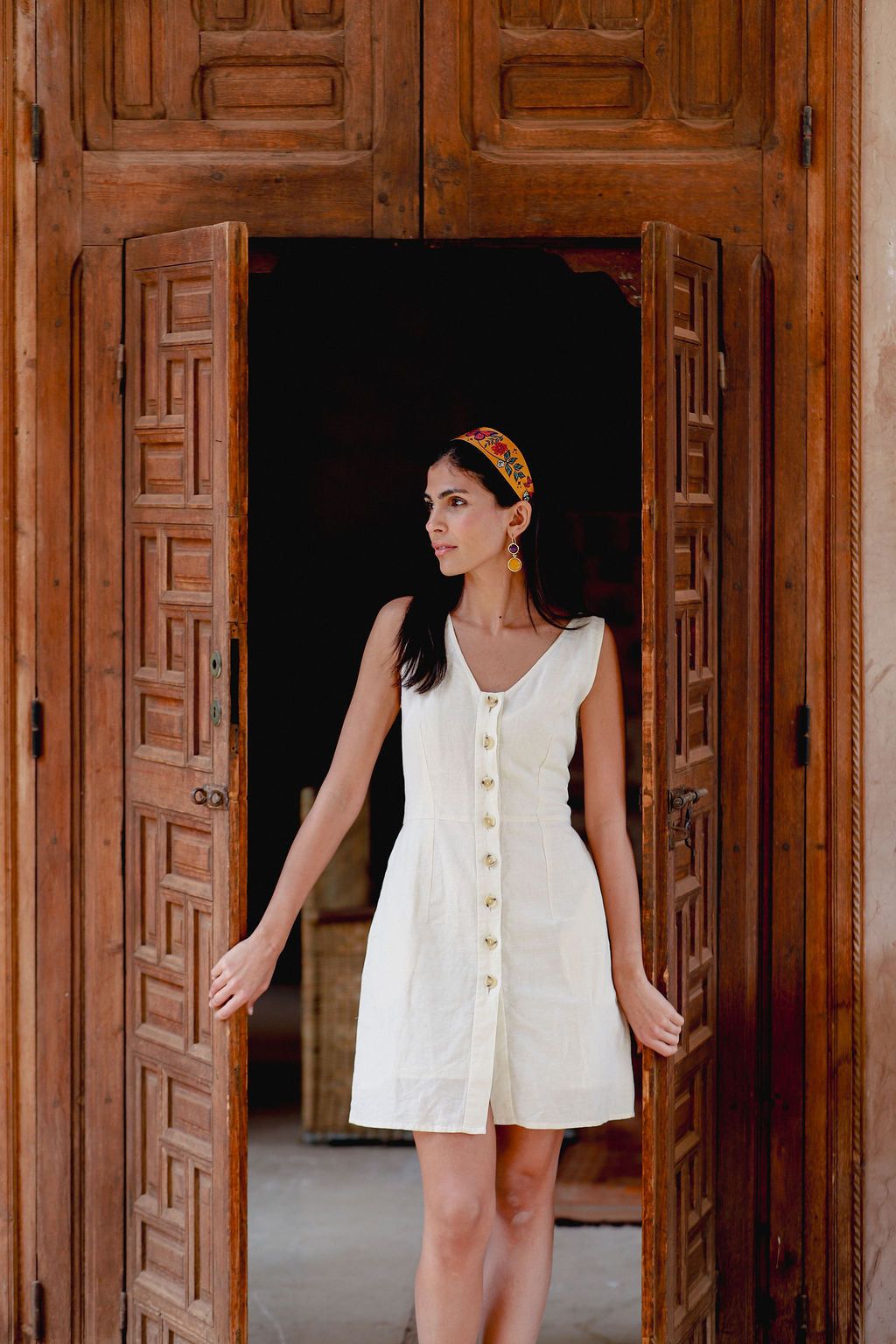 The Kōr Pinafore in Linen & Cotton