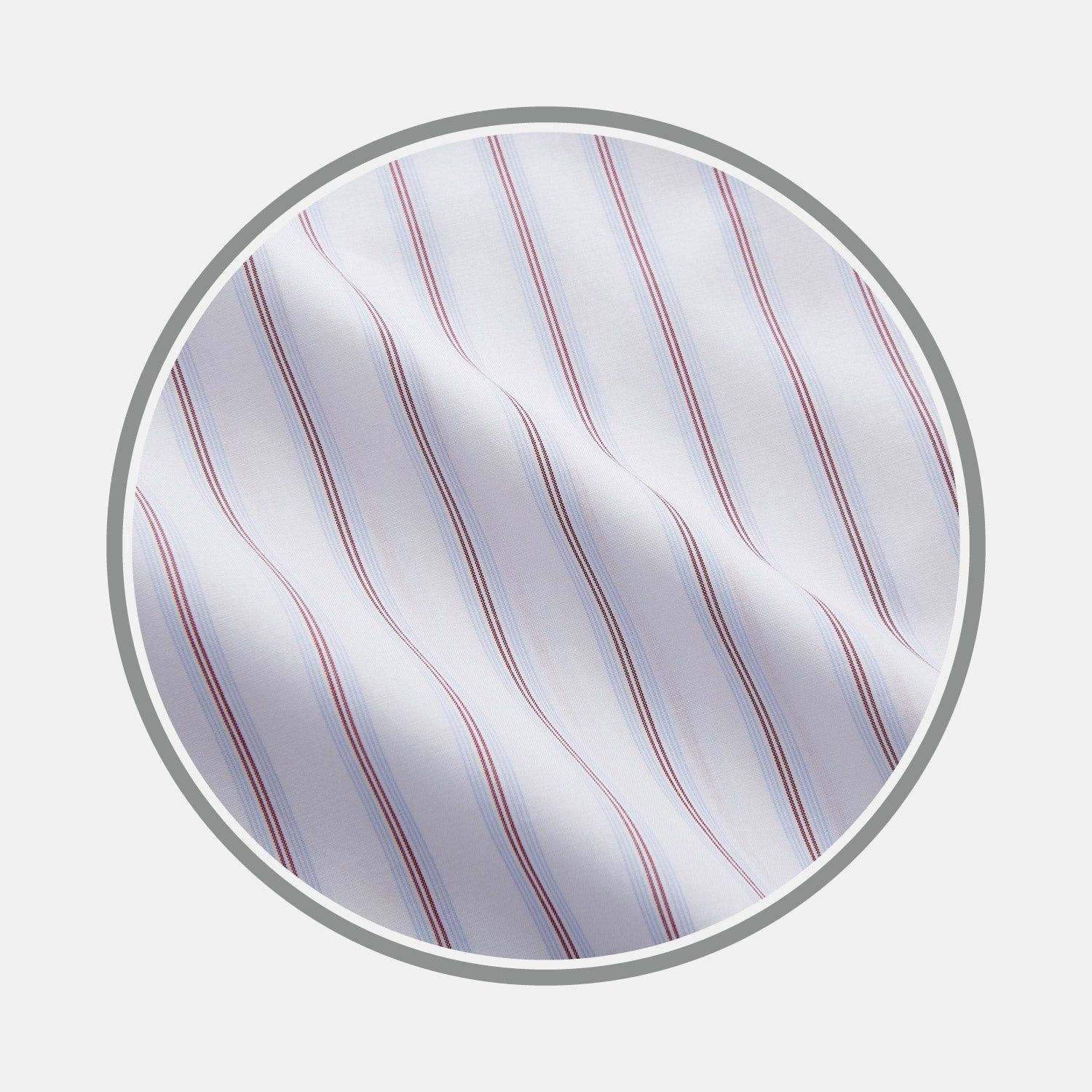 Red and Blue Multi Stripe Cotton Fabric