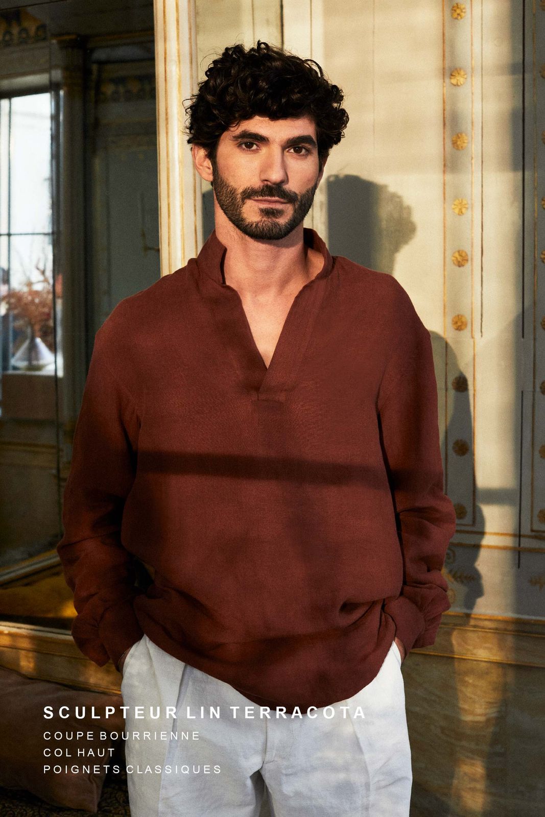 Chemise SCULPTEUR Lin Terracotta