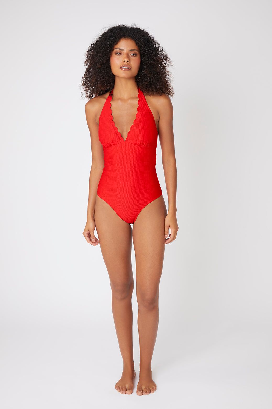 Amalfi Scallop Halterneck Swimsuit