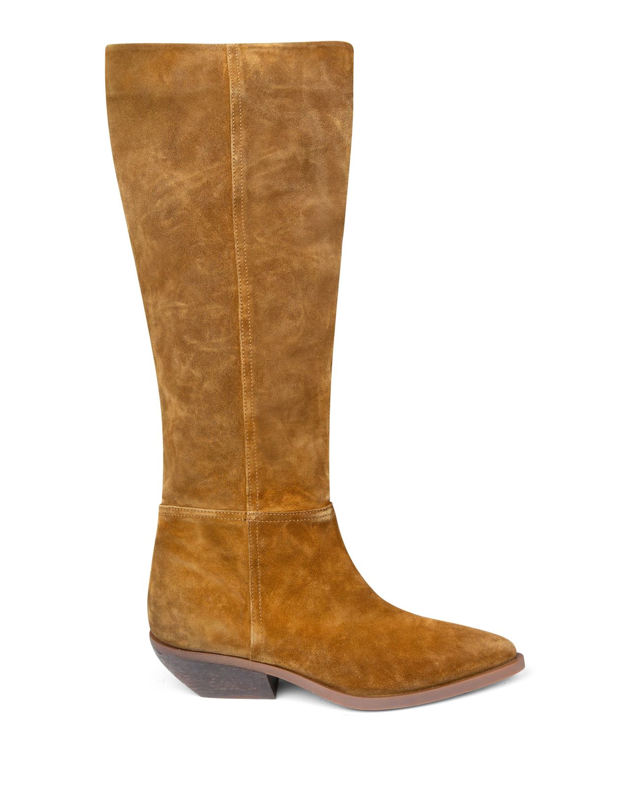 Western Knee High Boot Tan Suede E4522
