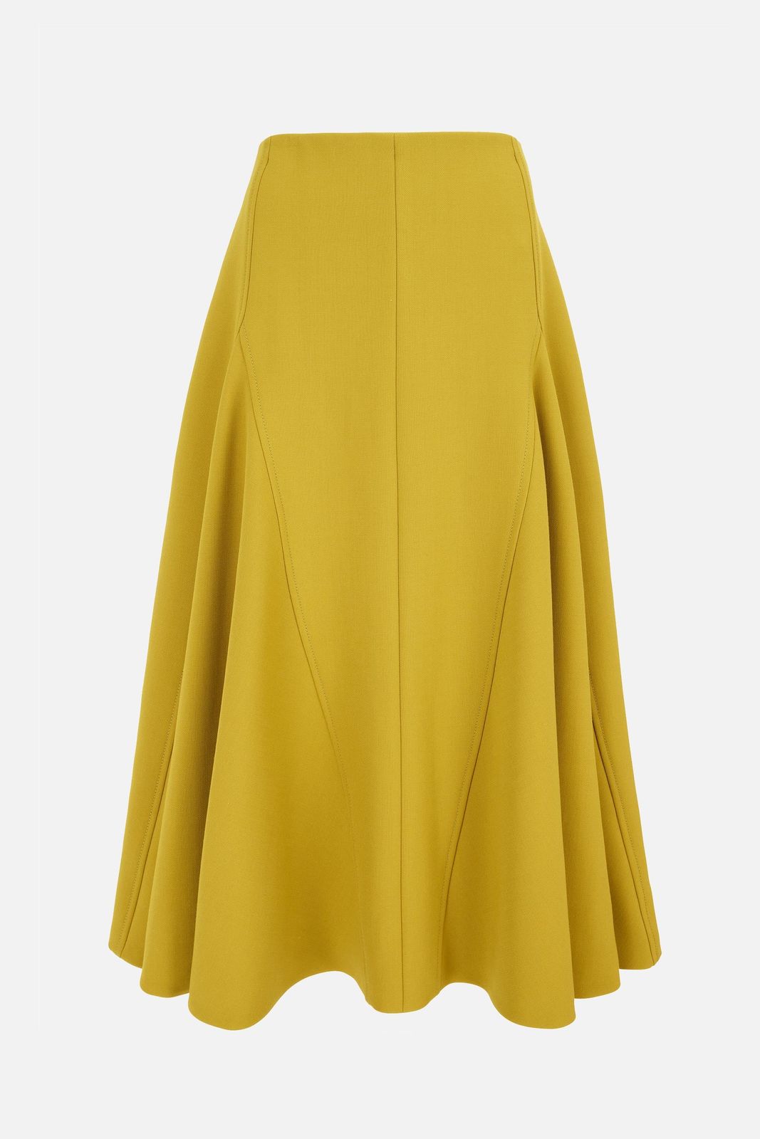 Ursula Skirt In Chartreuse Birdseye Suiting