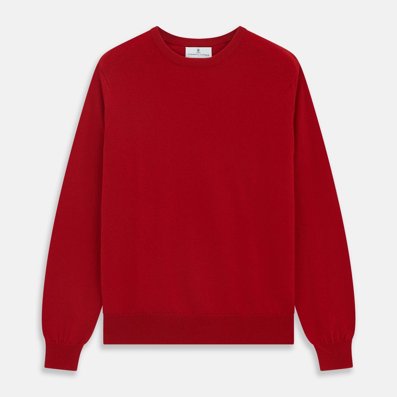 Deep Red Crew Neck Cashmere Jumper