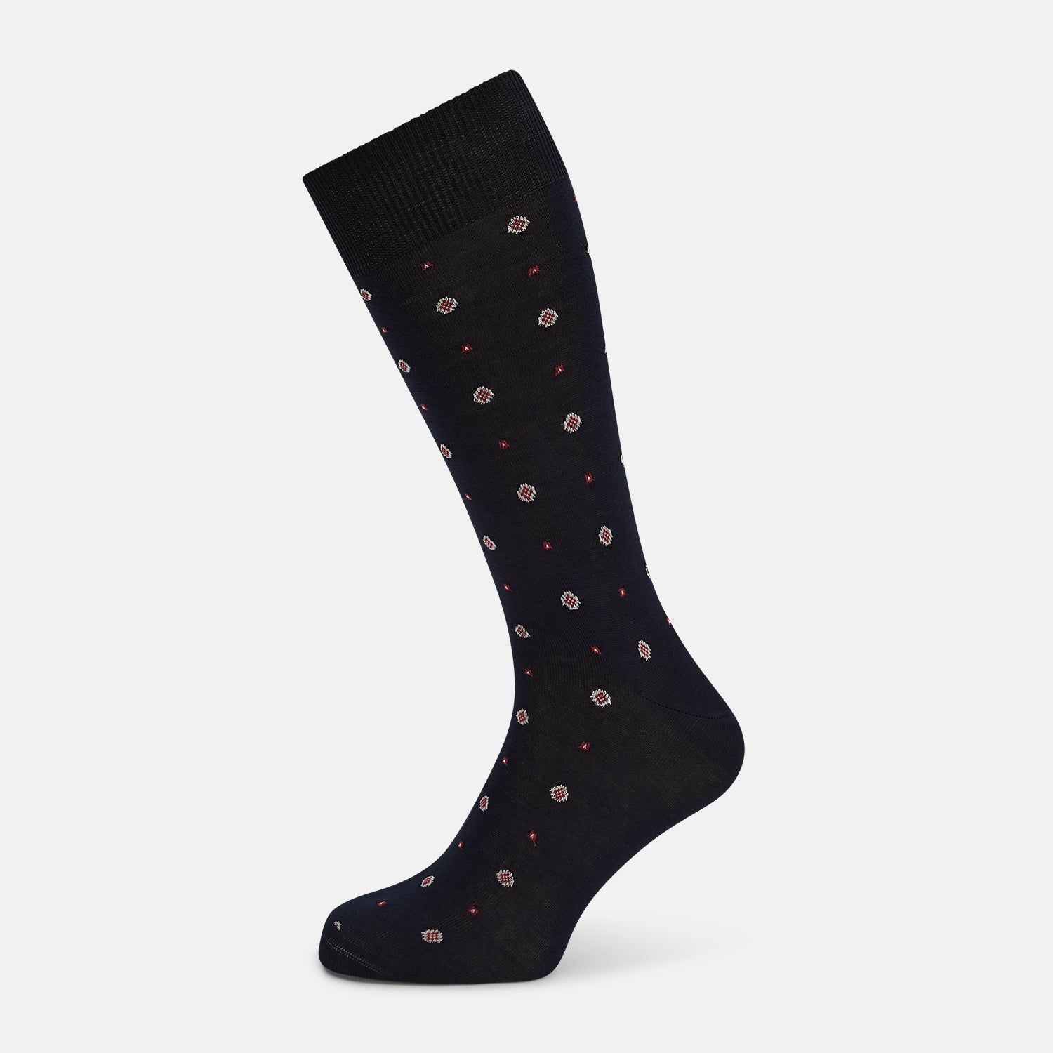 Midnight Patterned Mid-Length Socks