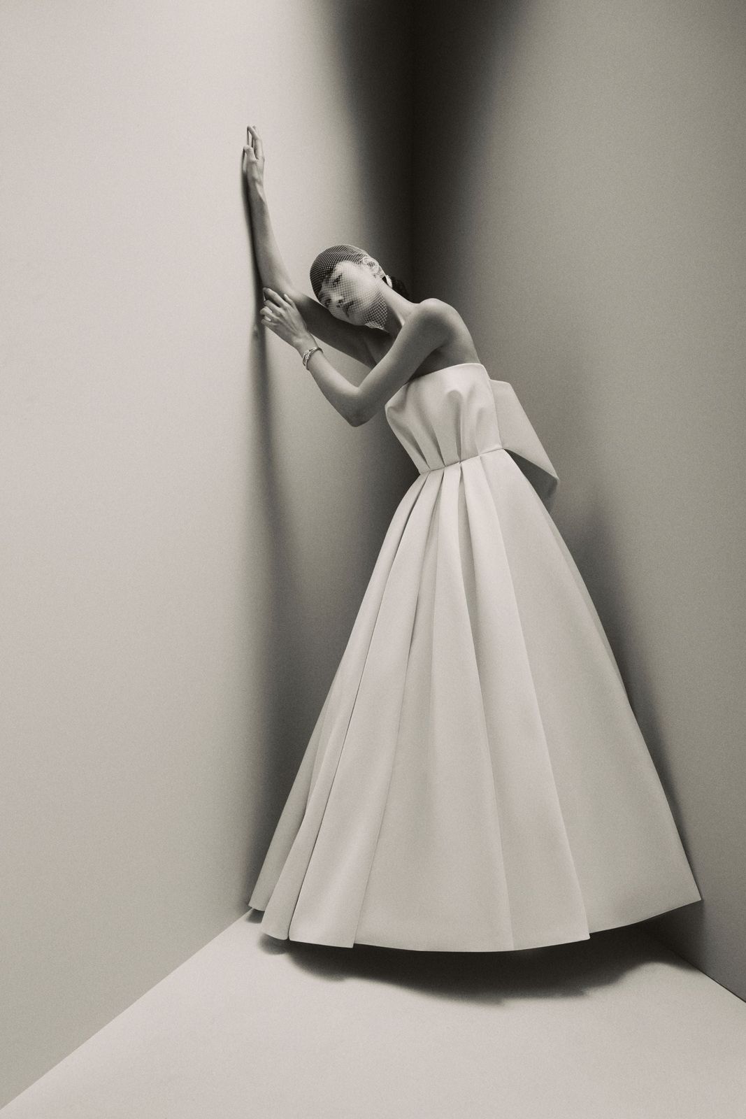 Merope Bridal Dress in Ivory Satin Doppio