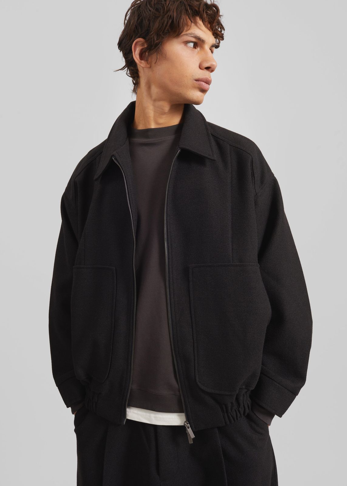 Felix Wool Blend Jacket - Black