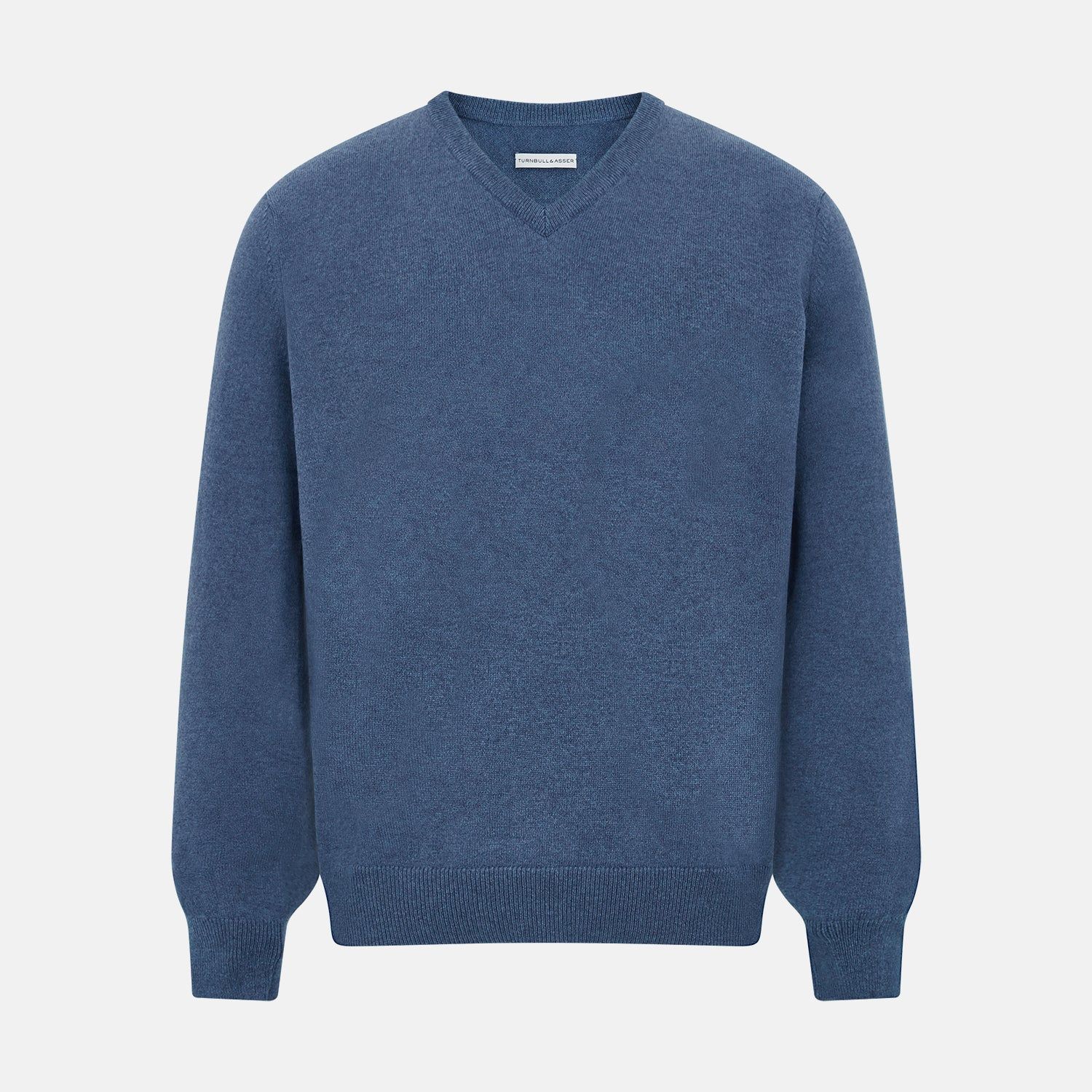 Pacific Blue Cashmere V-Neck Jumper