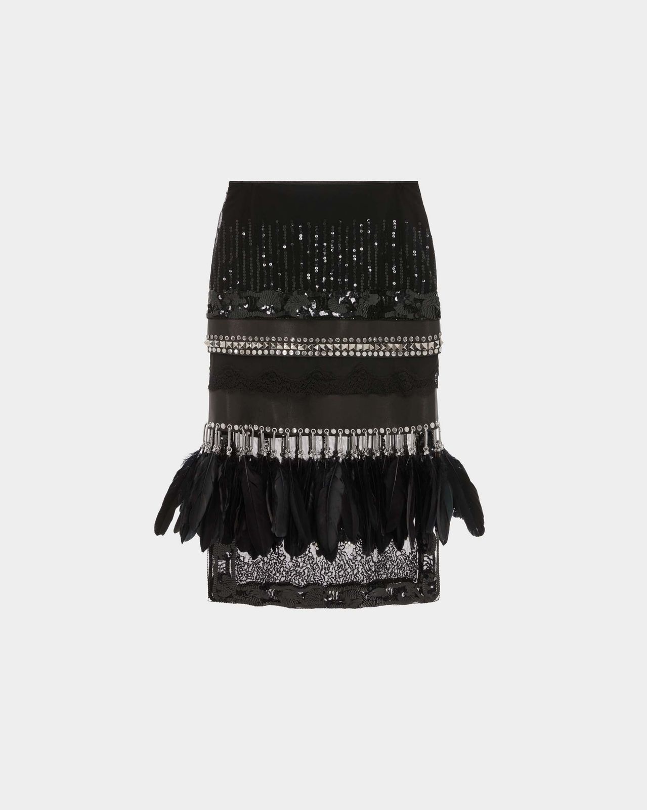 Hilda Midi Skirt in Embroidered Tulle