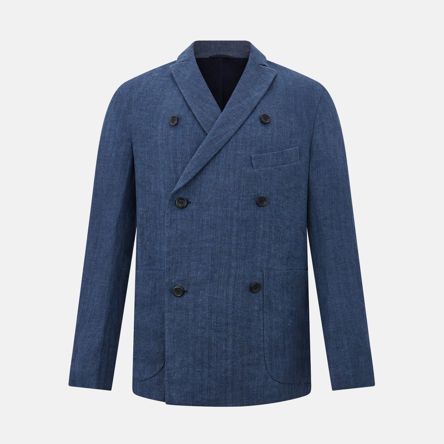 Henley Denim Jacket in Linen