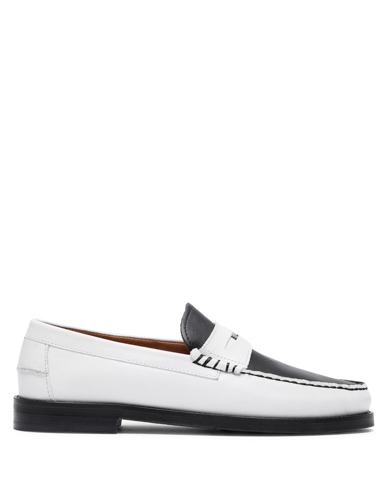Riviera White/Black Leather