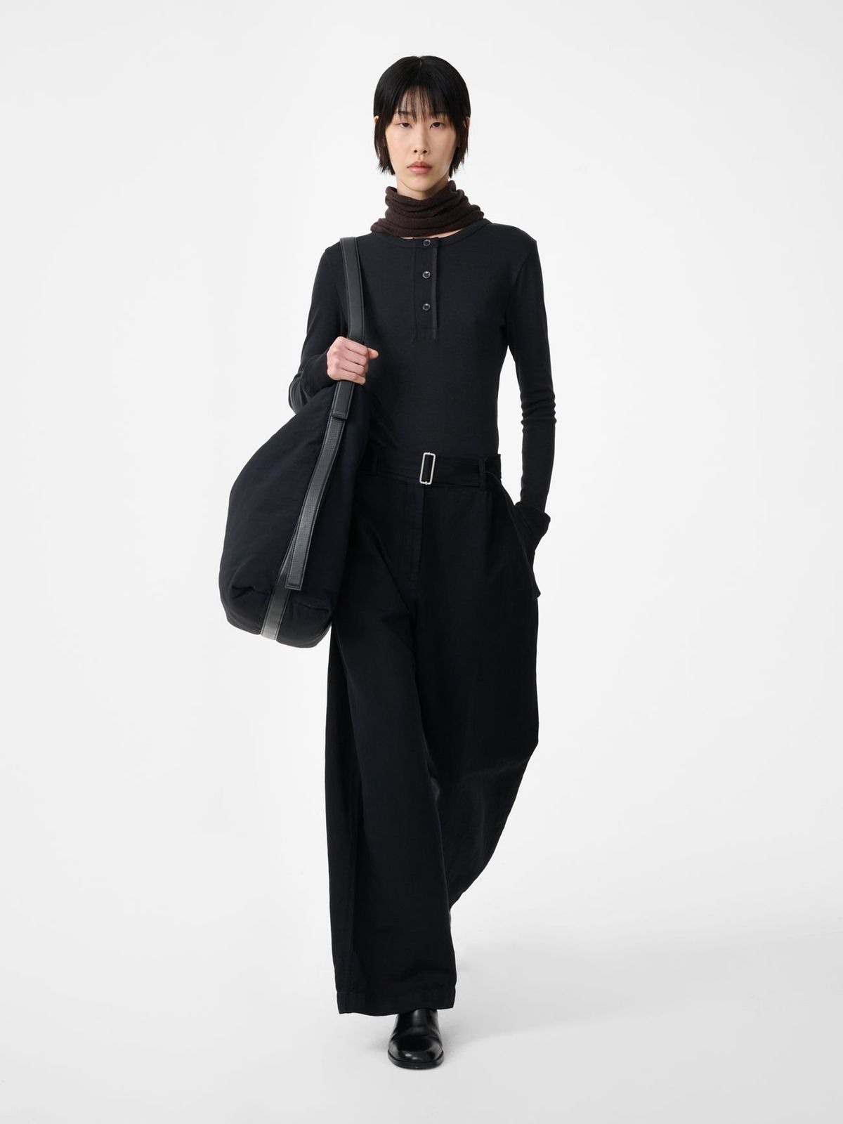 Chatto Belted Pant in Black
