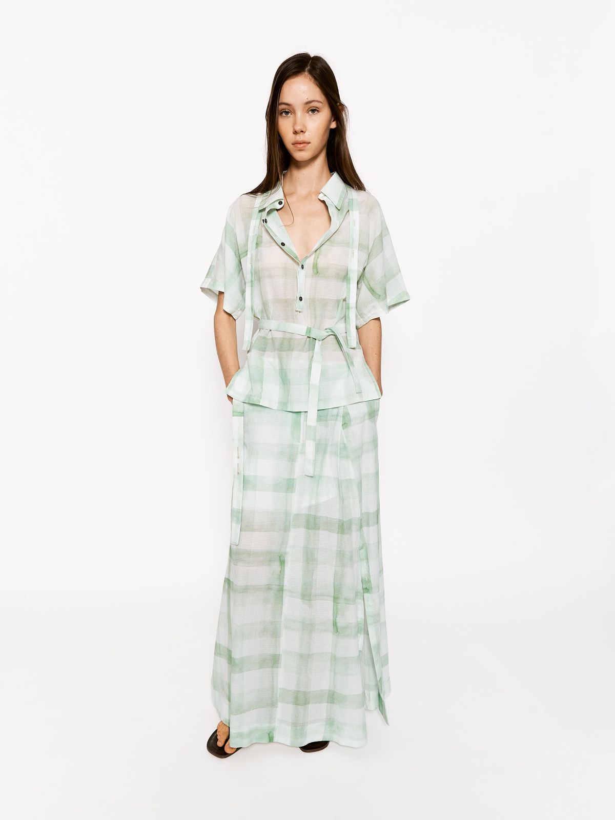 Sutton Shirt Checkered Sage