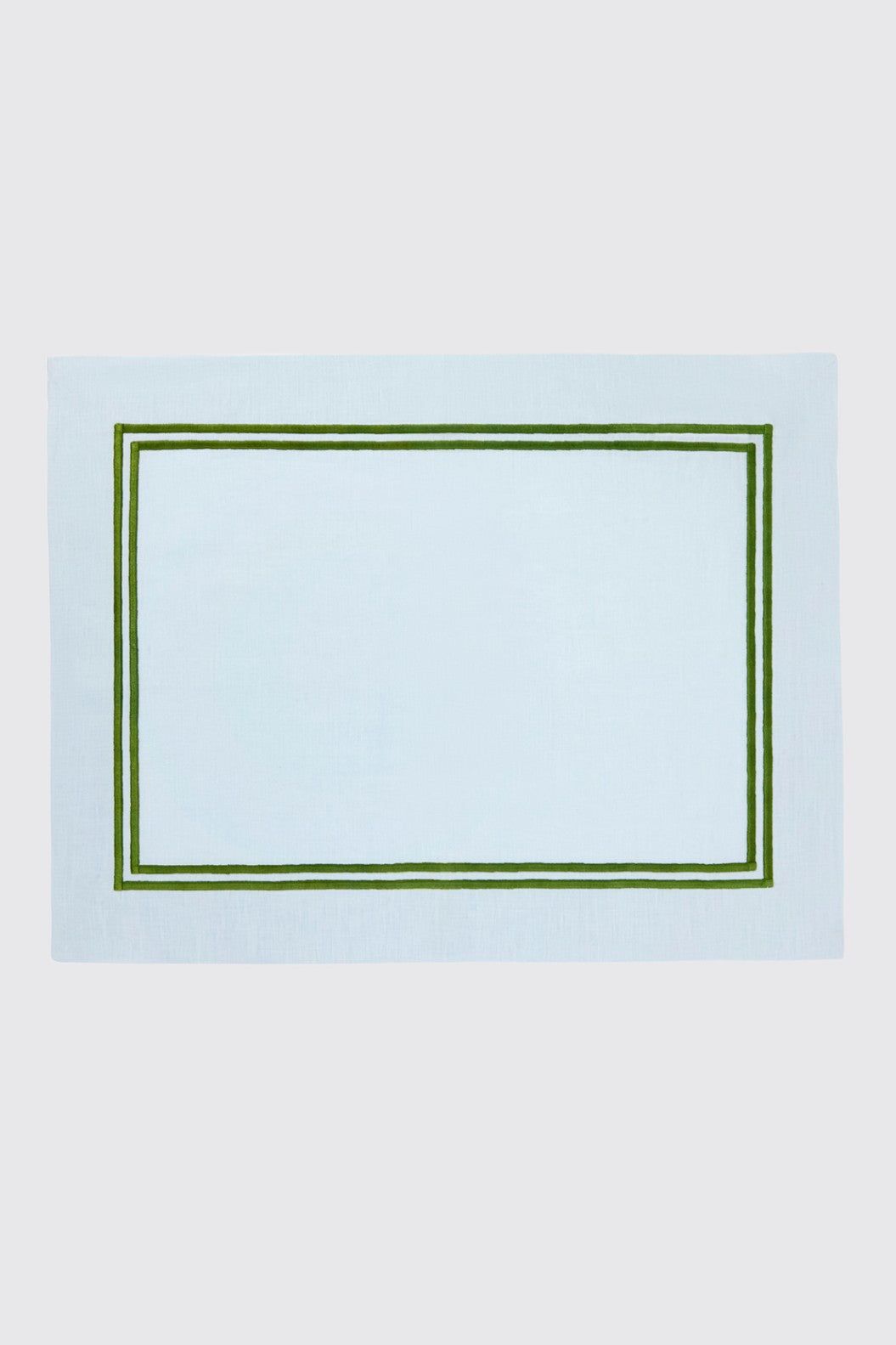Set of 4 Como Placemats in Plume & Green Linen