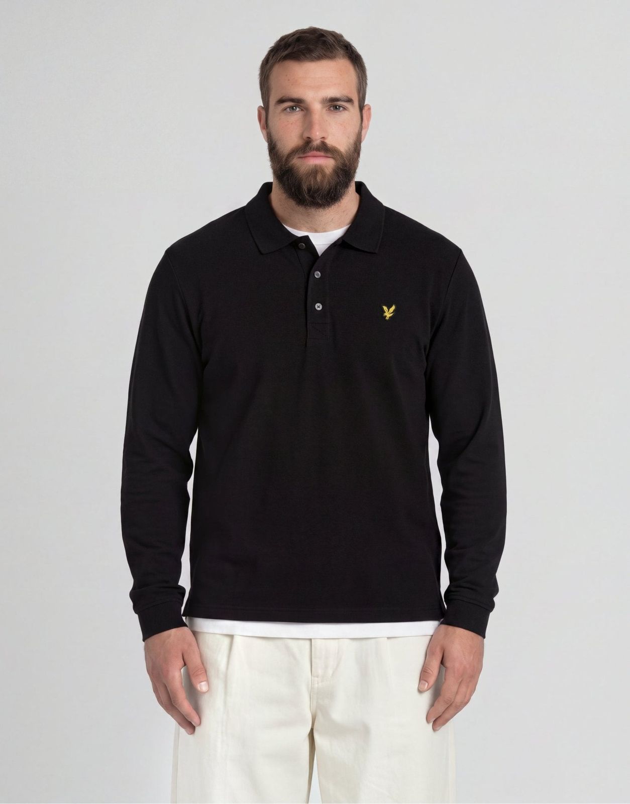 Long Sleeve Polo Shirt Plus