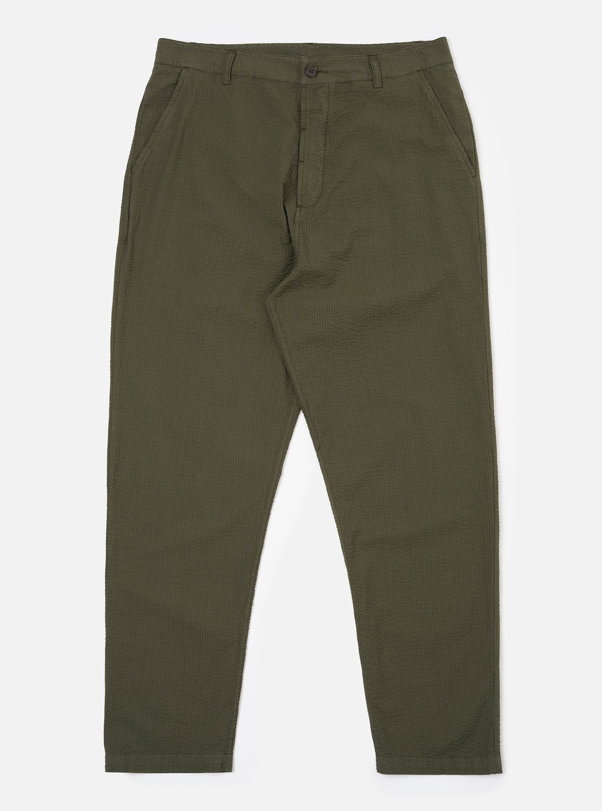 Olive Merida Seersucker Military Chino