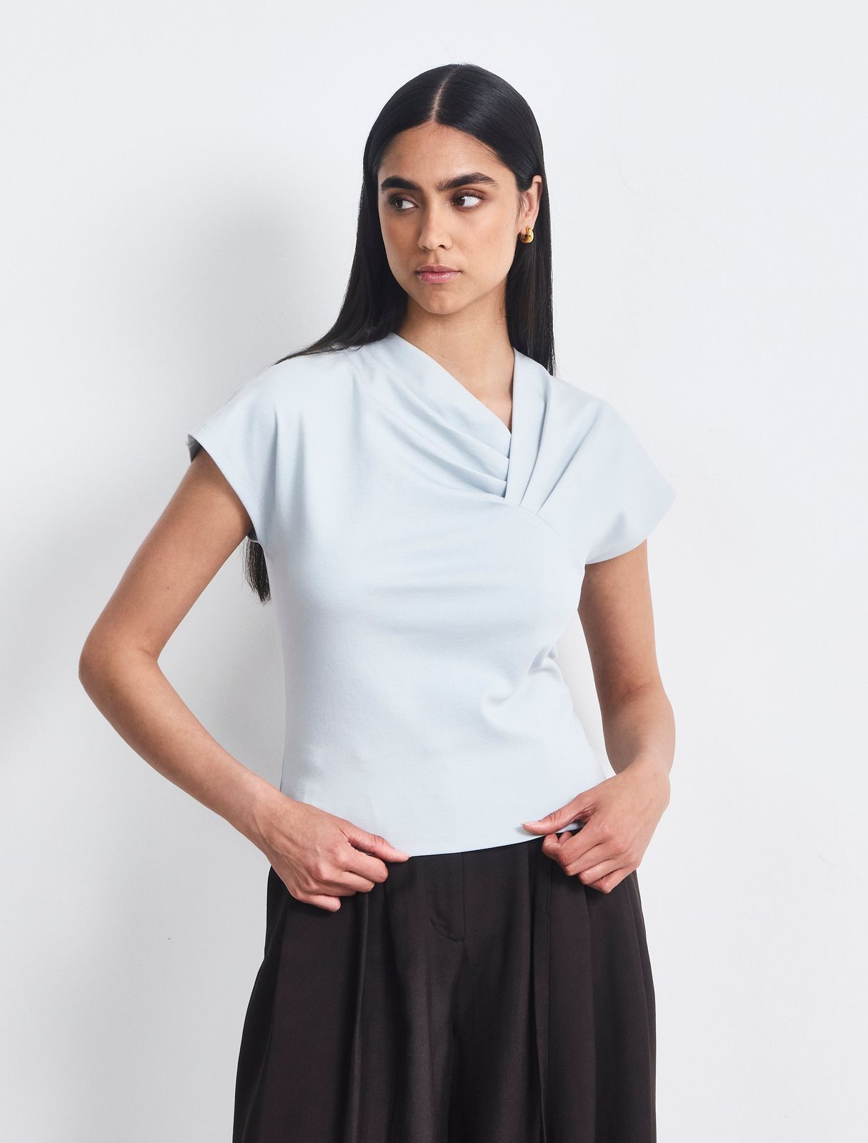 Blaine Top In Icy Blue