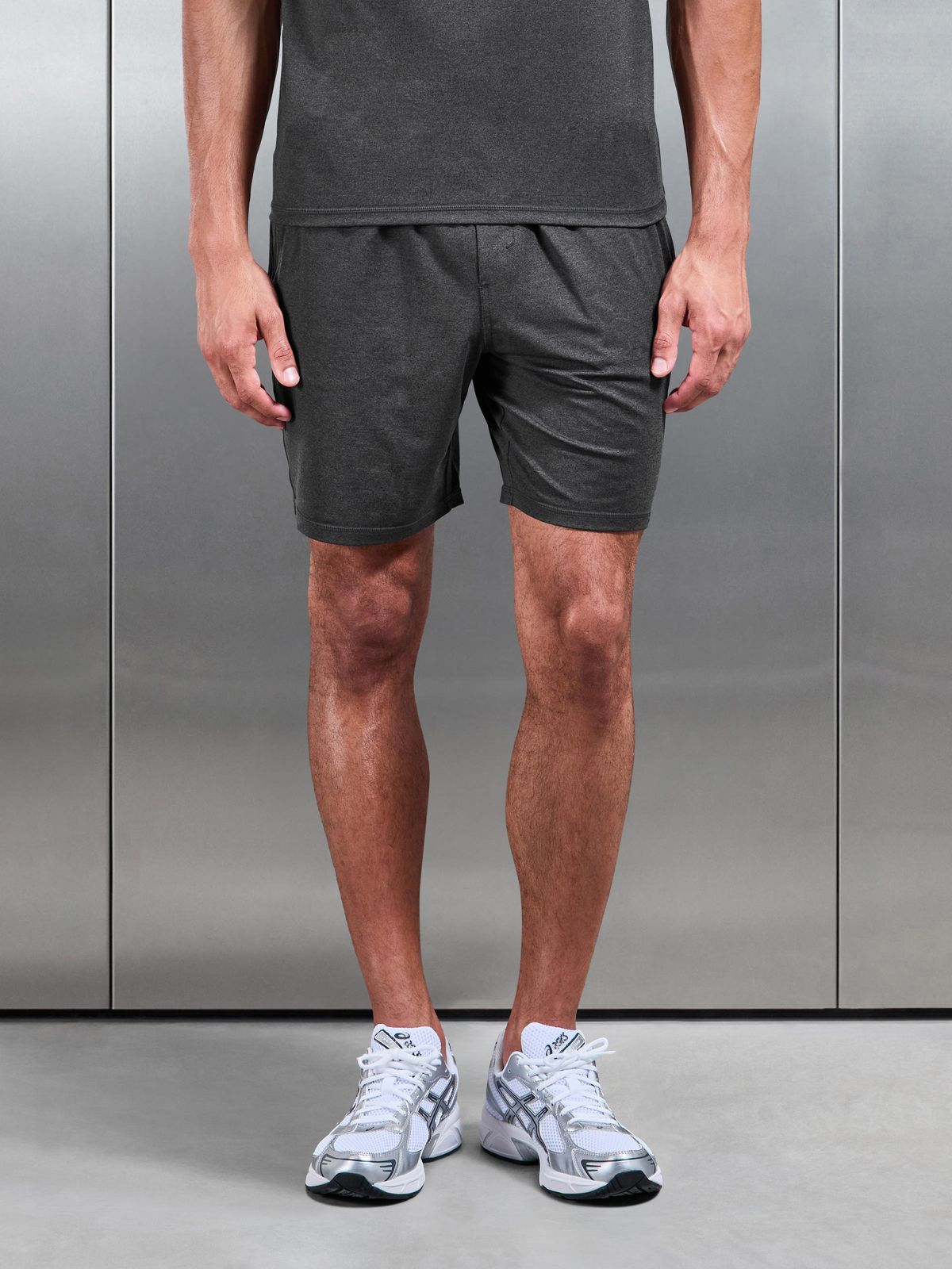 Soft Jersey Motion Short in Charcoal