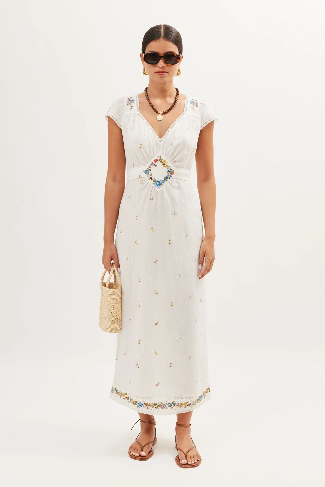Carey  -  Meadow Embroidery Ivory