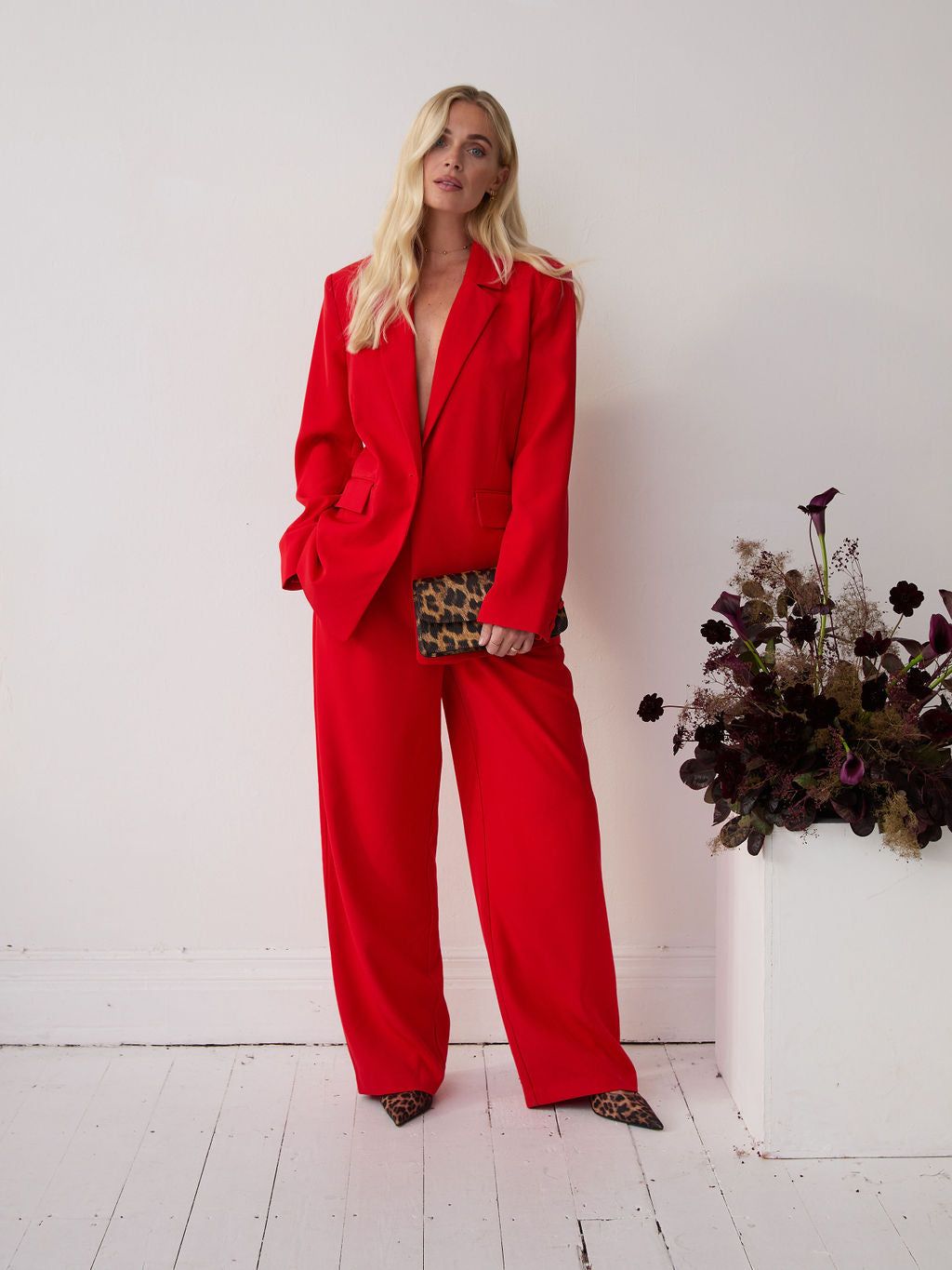 Haley Premium Red Blazer