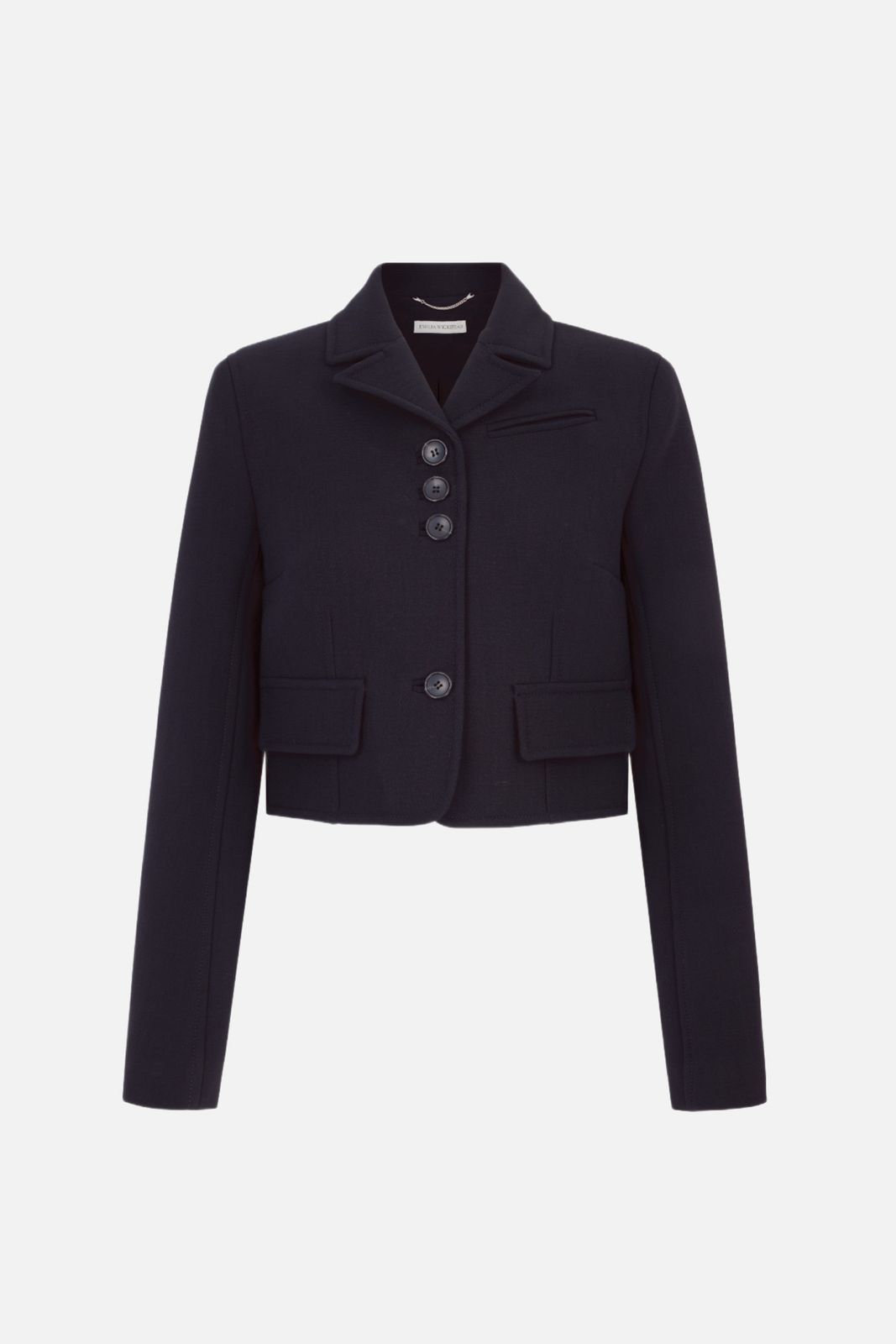 Chapel Jacket in Black Birdseye Suiting