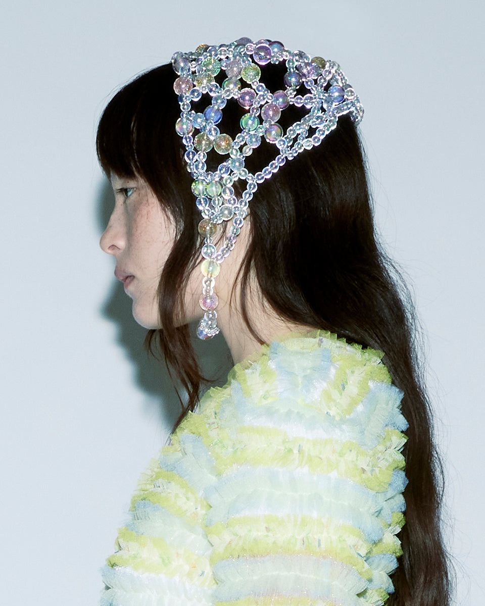 IRIDESCENT BEADED HEADPIECE