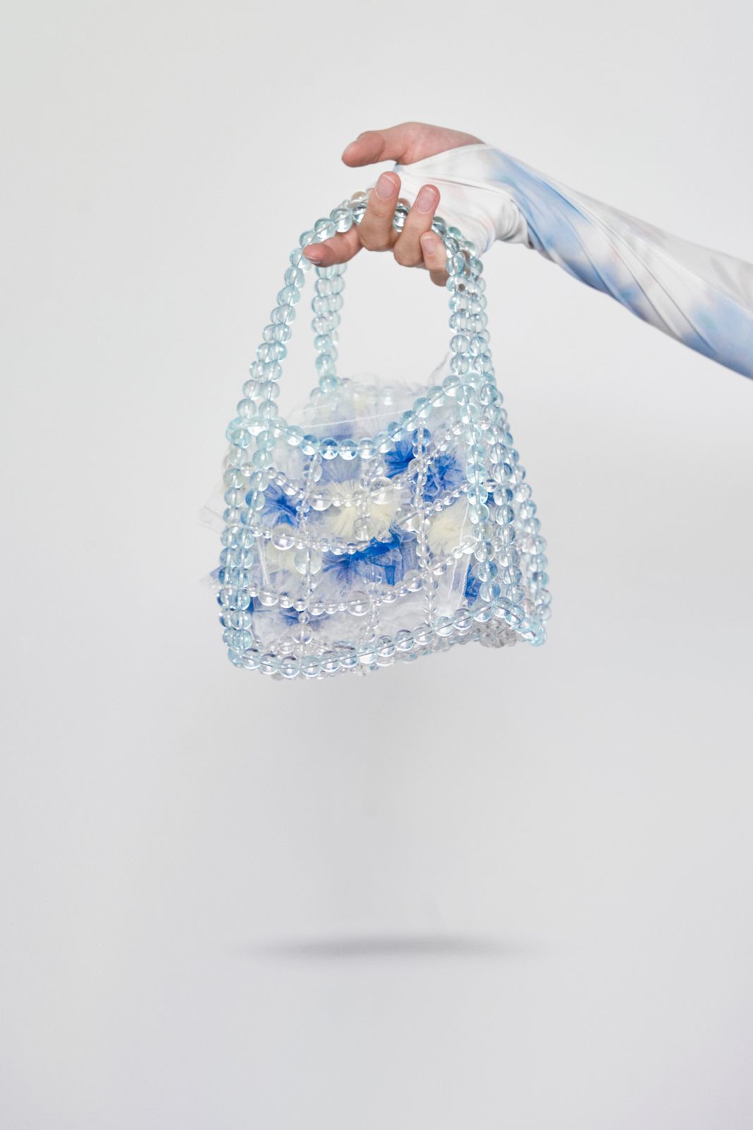 BUBBLE GRID BAG & PRINTED AIR-FLOWER LINING