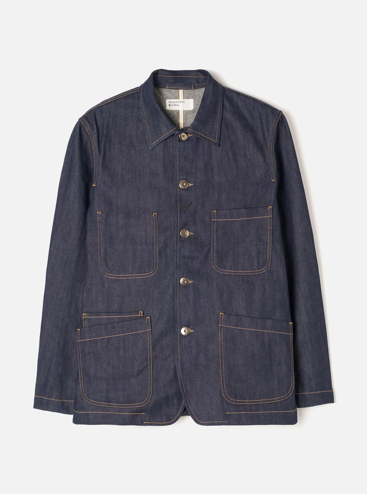Indigo 13oz Selvedge Denim Bakers Chore Jacket
