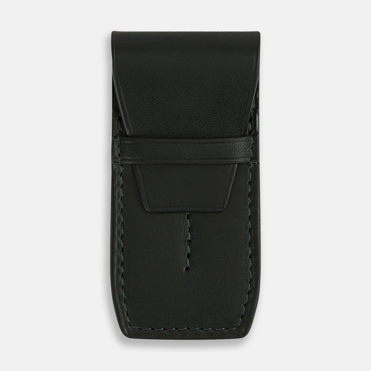 Forest Green Leather Collar-Stay Holder