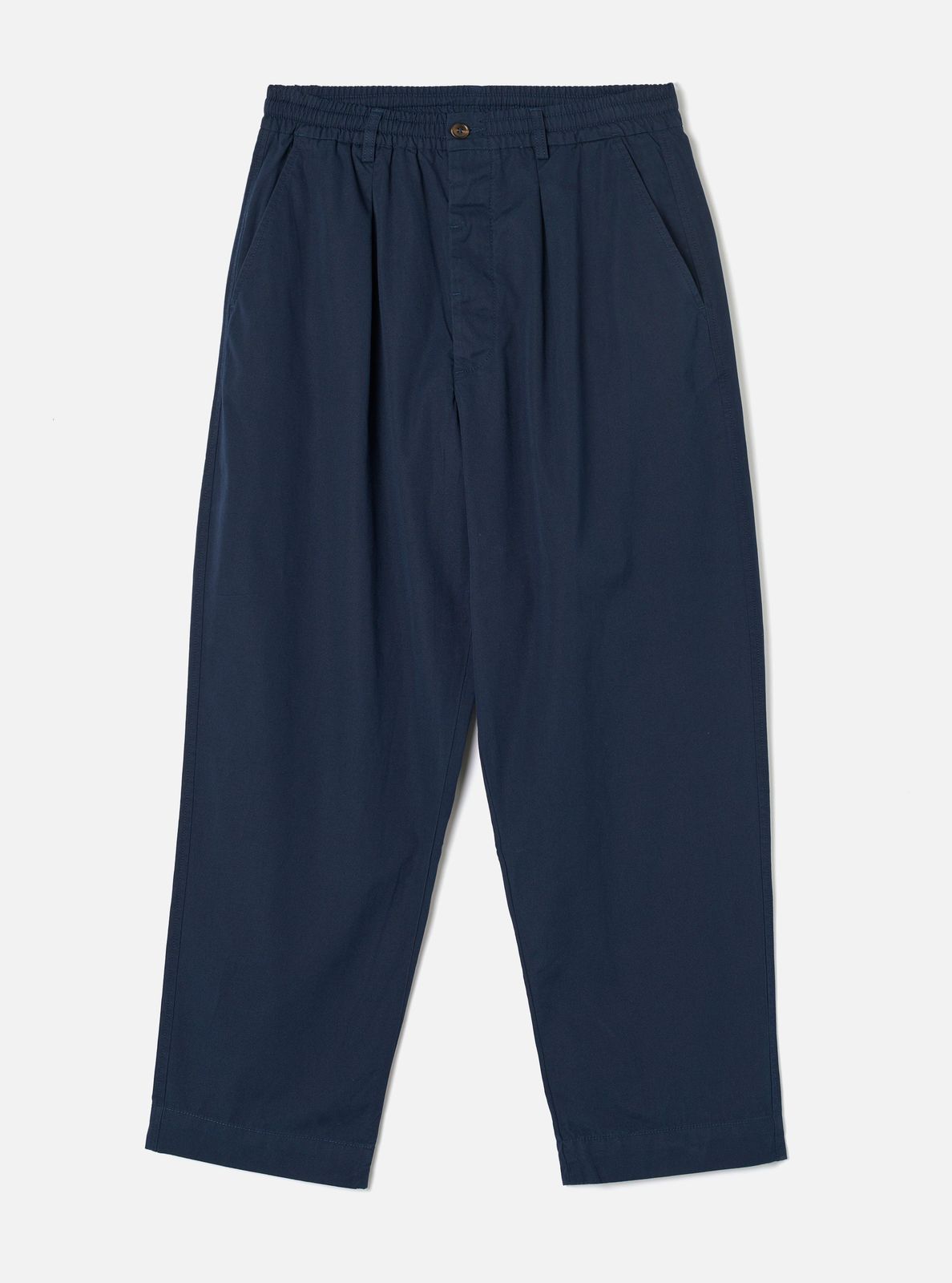 Navy Micro Canvas Oxford Pant