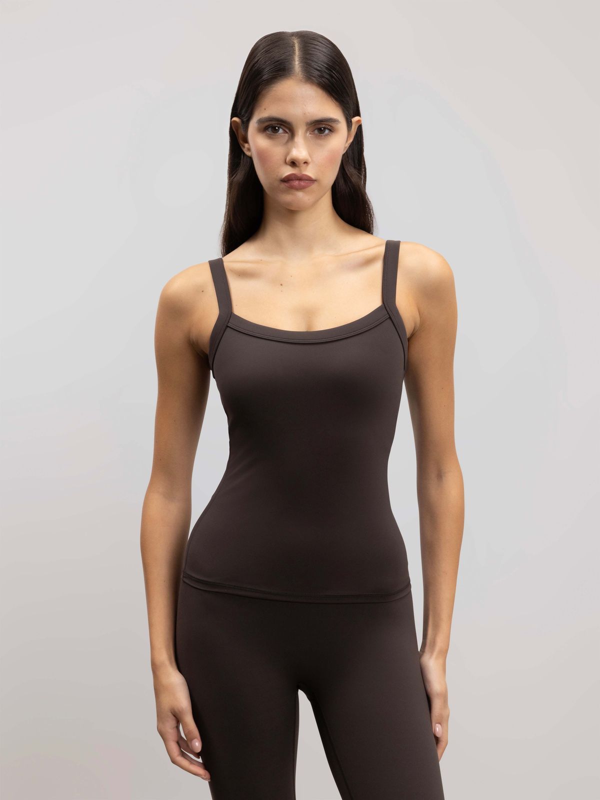 Womens Active Vest in Brown