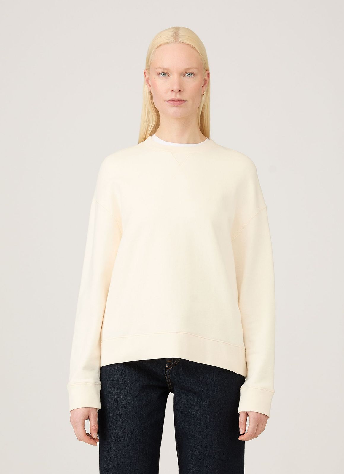 Women's Relaxed Loopback Sweatshirt in Undyed