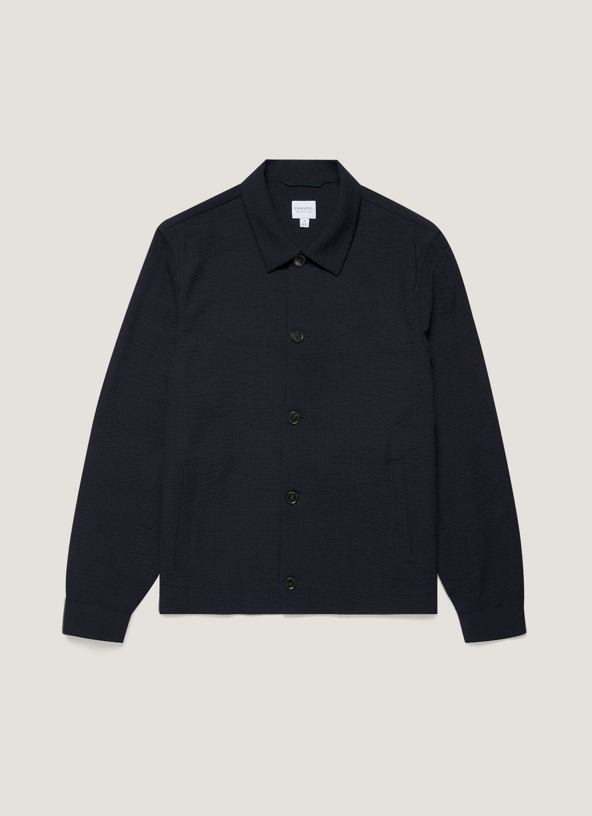 Men's Seersucker Jacket in Navy