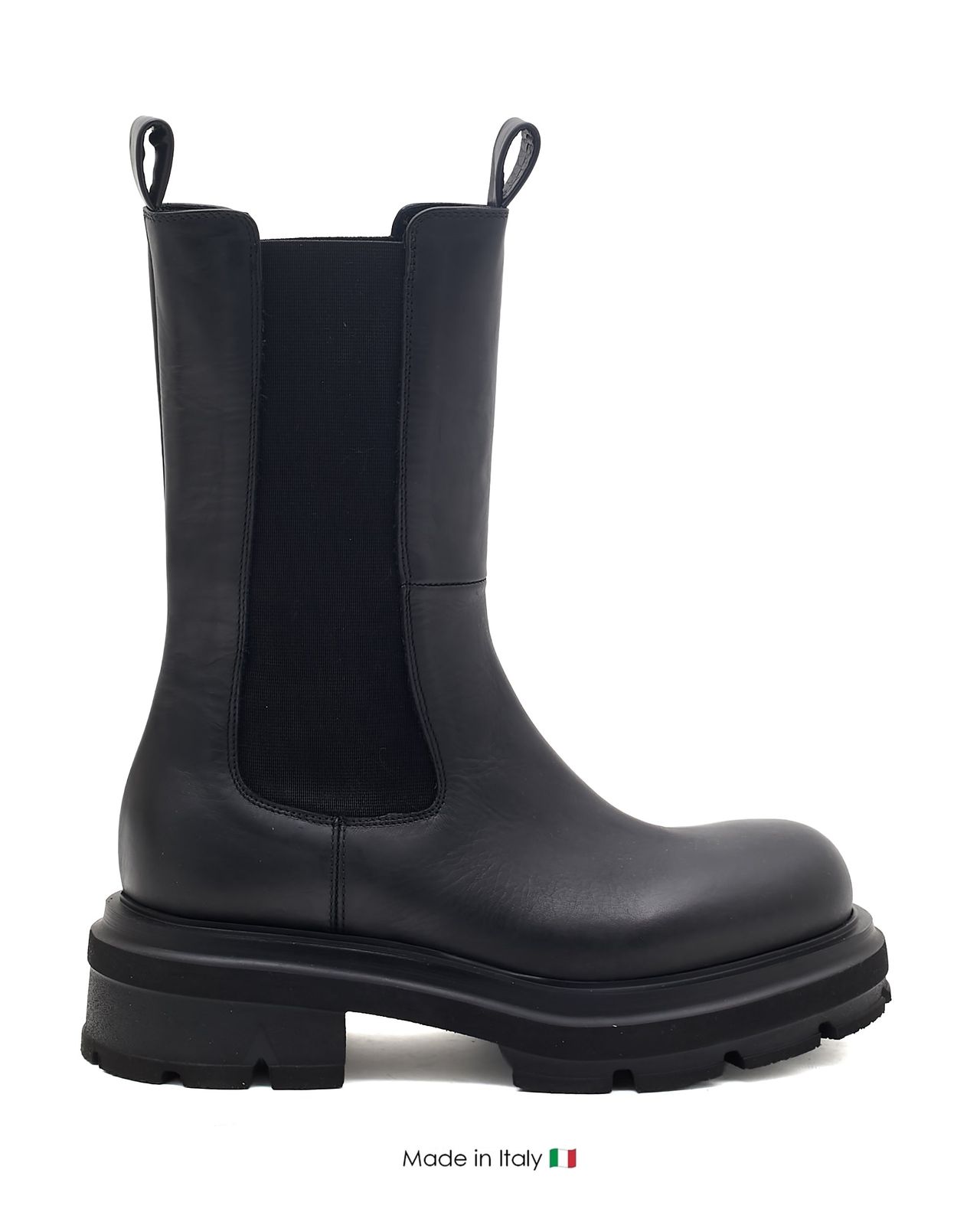 E4008 Black Boot Leather