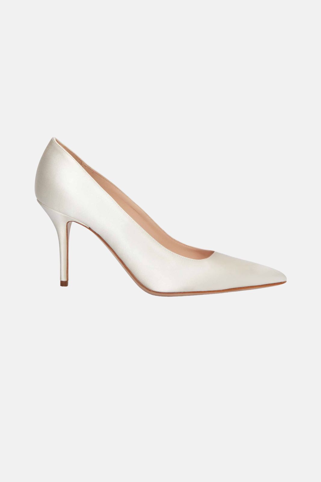 Sophia Shoe In Ivory Satin
