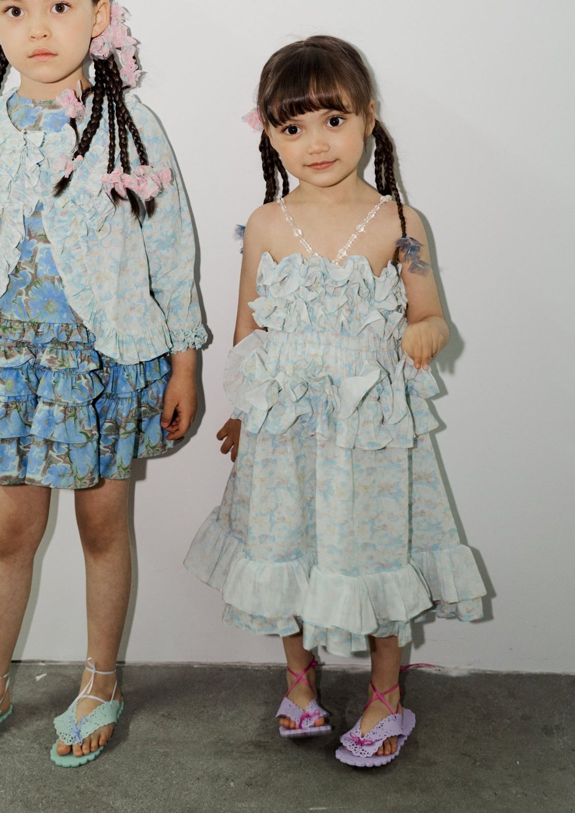 PRINTED FRILL DRESS
