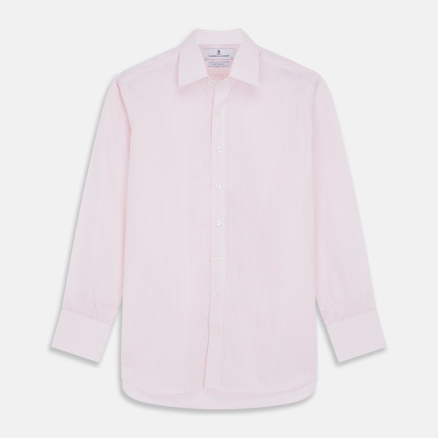 White and Pink Wide Stripe Mayfair Shirt