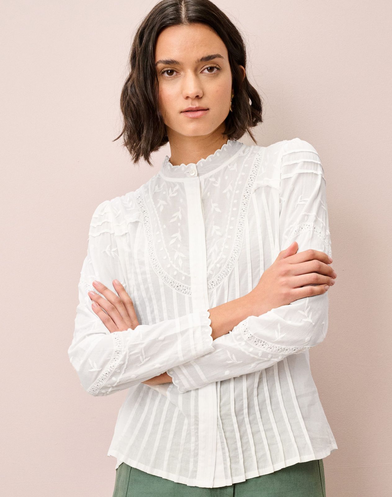 Organic Cotton Embroidered Blouse