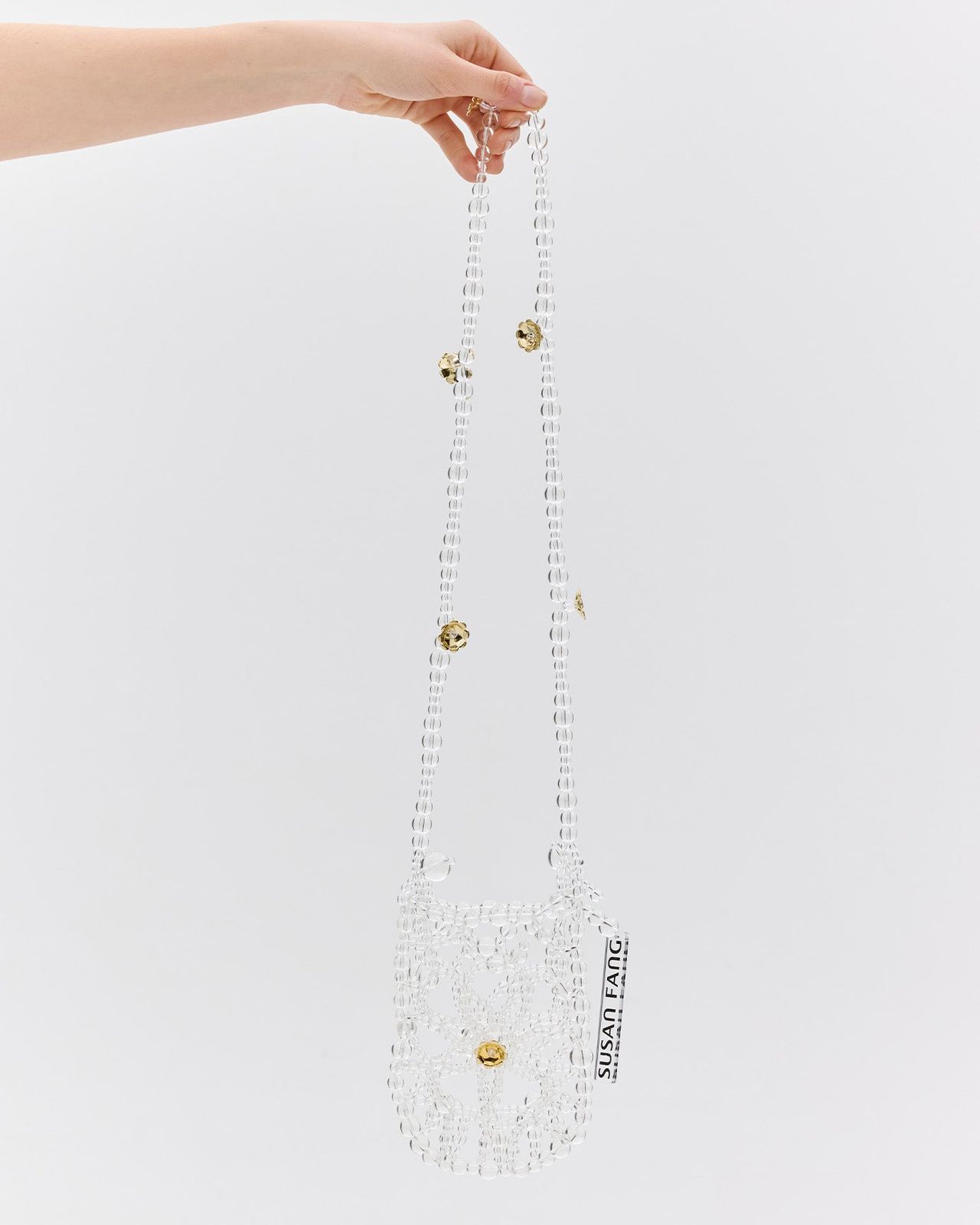 BUBBLE BEADED FLOWER BAG