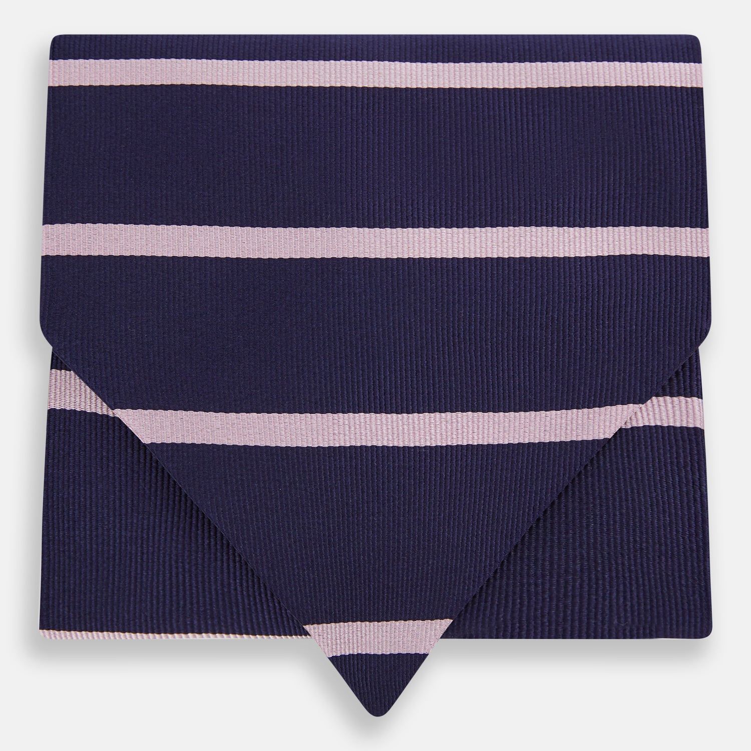 Pink Stripe and Navy Silk Cravat