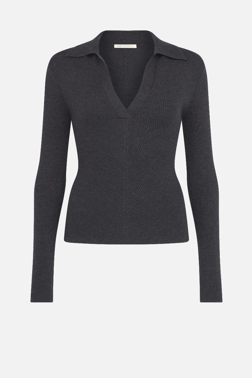 Austin Knit In Charcoal Grey Cashfeel